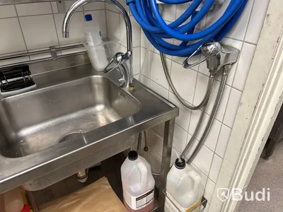 Diskbänk rostfri inkl. blandare