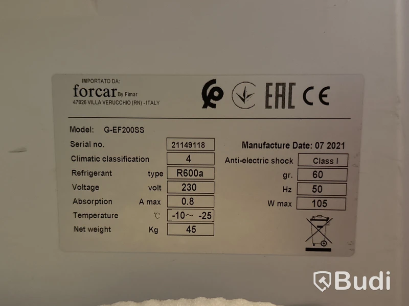Frysskåp Forcar G-EF200SS -21