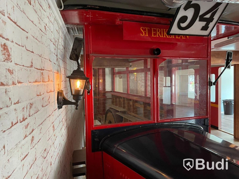 Bussreplika från spårvagnsmuseum på Södermalm i Stockholm
