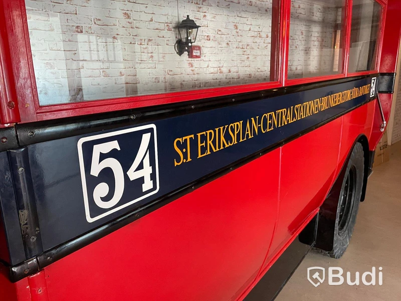 Bussreplika från spårvagnsmuseum på Södermalm i Stockholm