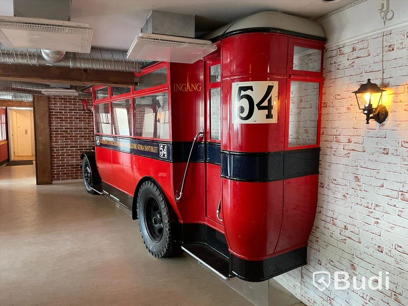 Bussreplika från spårvagnsmuseum på Södermalm i Stockholm