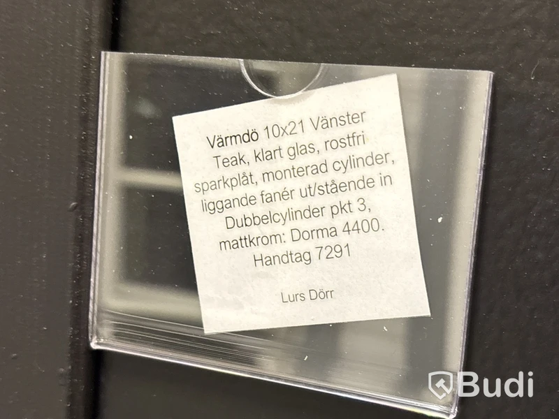 Ytterdörr Lurs Värmdö Teak 10x21 vänster