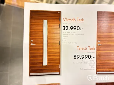 Ytterdörr Lurs Värmdö Teak 10x21 vänster
