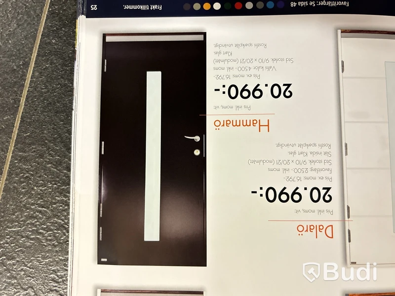 Ytterdörr Lurs Hammarö 10x21 höger med Yale Doorman