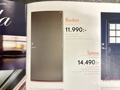 Ytterdörr Lurs Boviken 10x21 höger med sidoljus 3x21