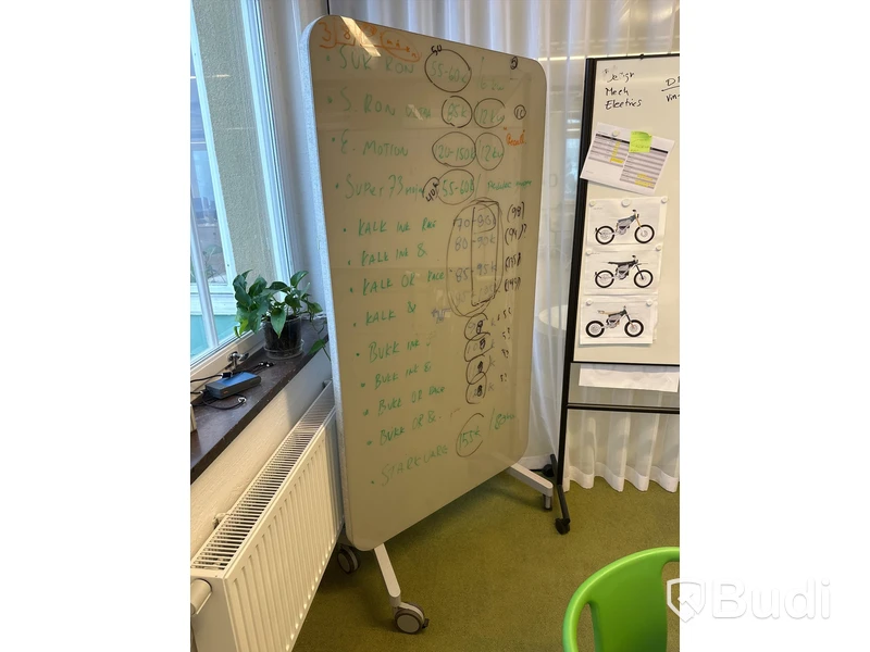 Whiteboard på hjul 100x197cm