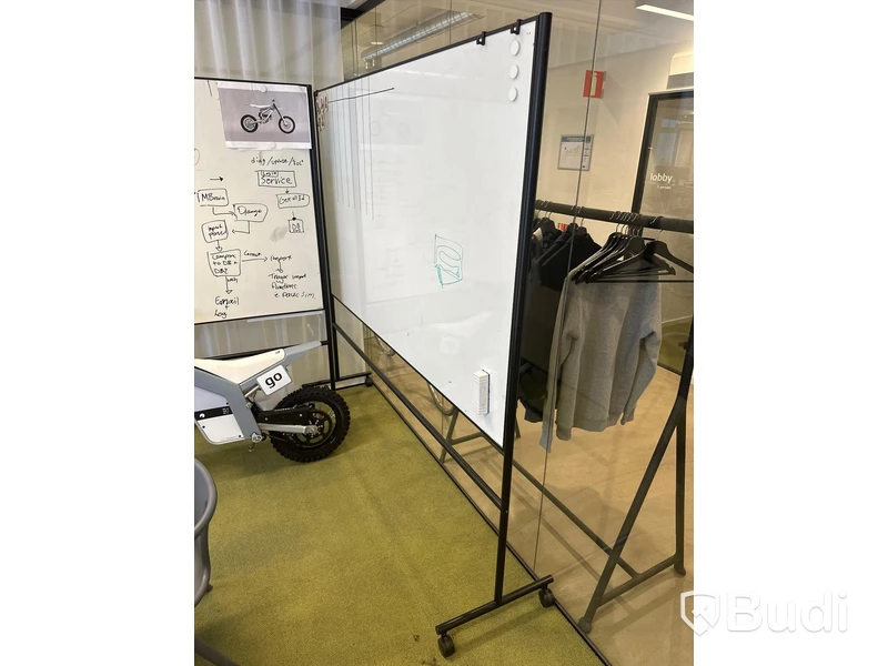 Whiteboard på hjul 205x196cm