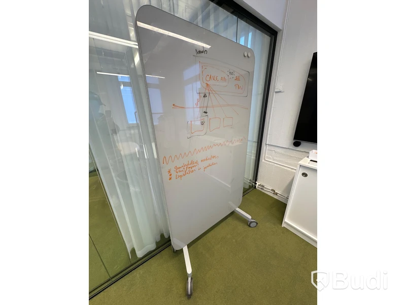 Whiteboard på hjul, 100x197cm