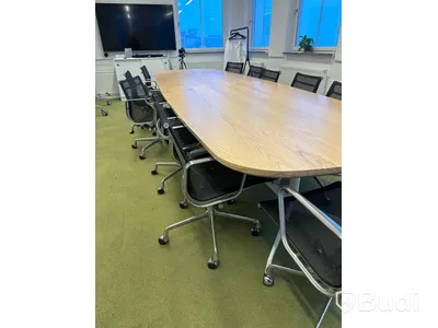 Stort konferensbord och 11 st stolar, Herman Miller Eames