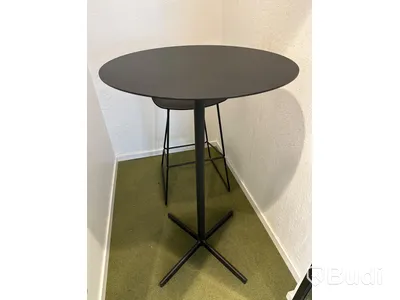 Barbord, metall och barstol, HAY