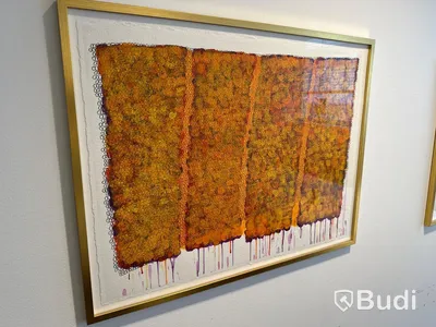 Målning, Annika Sjölen, ram med glas, 83x64 cm