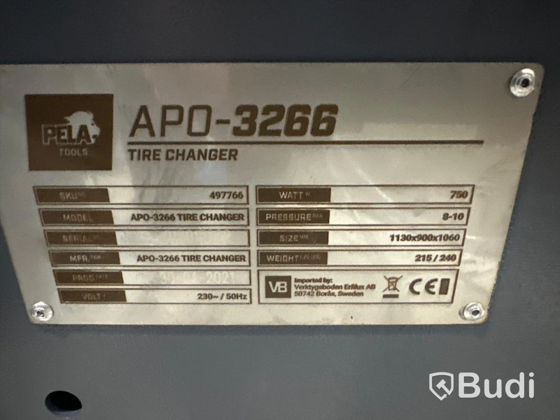 Däckmaskin - Pela APO-3266