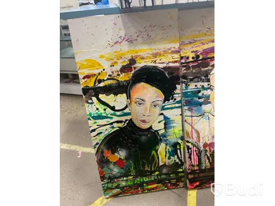 6st grafitti-tavlor, 100x50cm