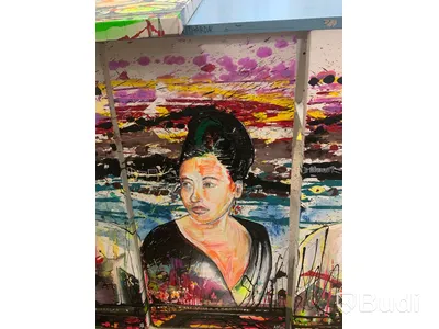 6st grafitti-tavlor, 100x50cm