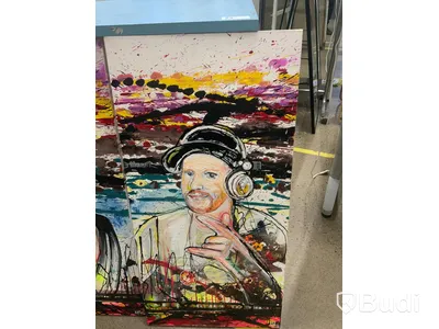6st grafitti-tavlor, 100x50cm