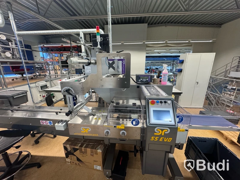 Flowpack GSP 55 Evo, förpackningsmaskin med inbyggd printer, År 2020