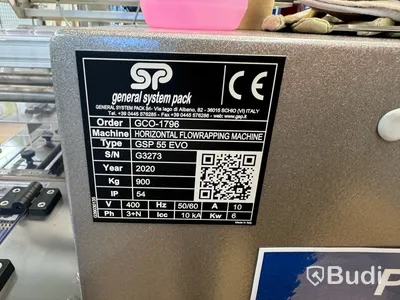 Flowpack GSP 55 Evo, förpackningsmaskin med inbyggd printer, År 2020