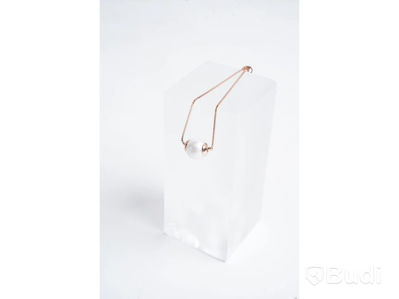 Armband med roseplättering och organiska pärlor