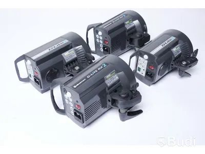 Studioblixtpaket med 2st Elinchrom D-lite2 och 2st D-lite RX2 m,m, (stort paket).
