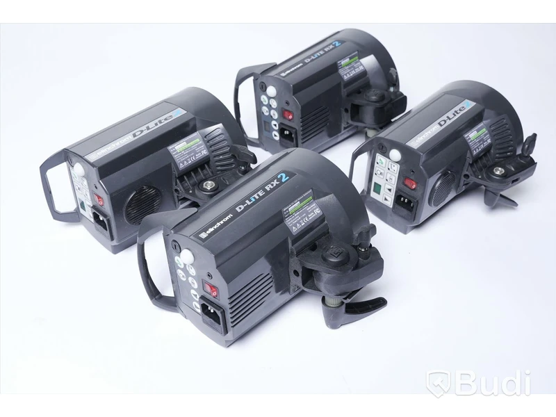 Studioblixtpaket med 2st Elinchrom D-lite2 och 2st D-lite RX2 m,m, (stort paket).