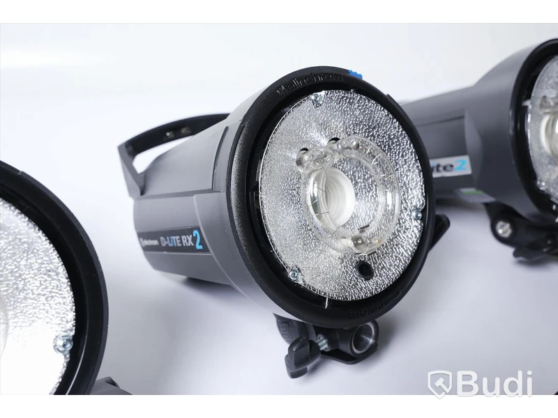 Studioblixtpaket med 2st Elinchrom D-lite2 och 2st D-lite RX2 m,m, (stort paket).