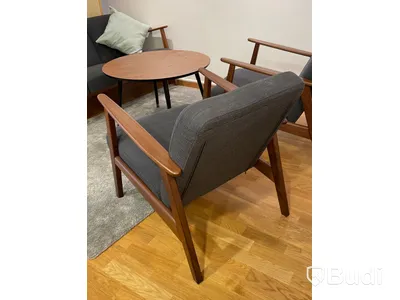 Soffgrupp IKEA - soffa, 2 st fåtöljer, matta och bord