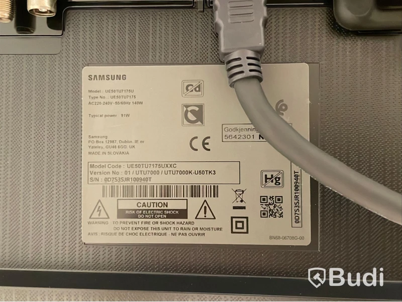 TV Samsung 50 tum UE50TU7175U och väggfäste