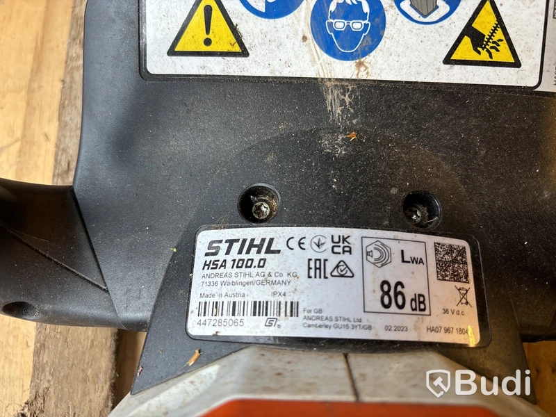 Häcksax Stihl HSA 100, batteridriven