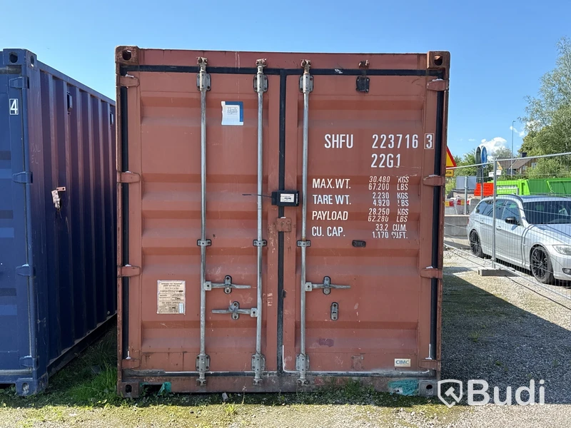 20 fots isolerad container med säkerhetsdörr | inkl. Innehåll
