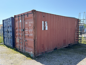 20 fots isolerad container med säkerhetsdörr | inkl. Innehåll