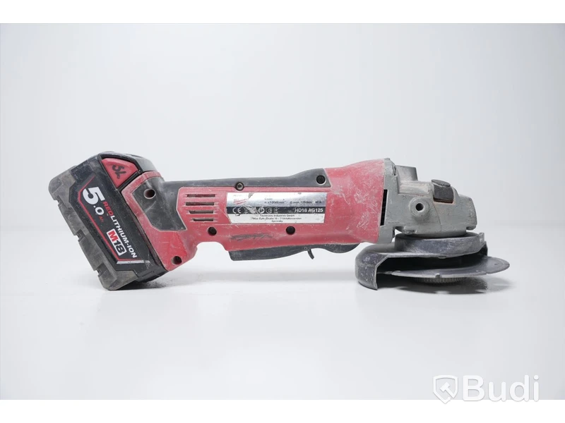 Vinkelslip - Milwaukee HD18 AG425 inkl. batteri och laddare