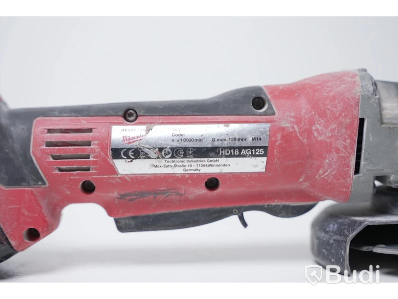 Vinkelslip - Milwaukee HD18 AG425 inkl. batteri och laddare