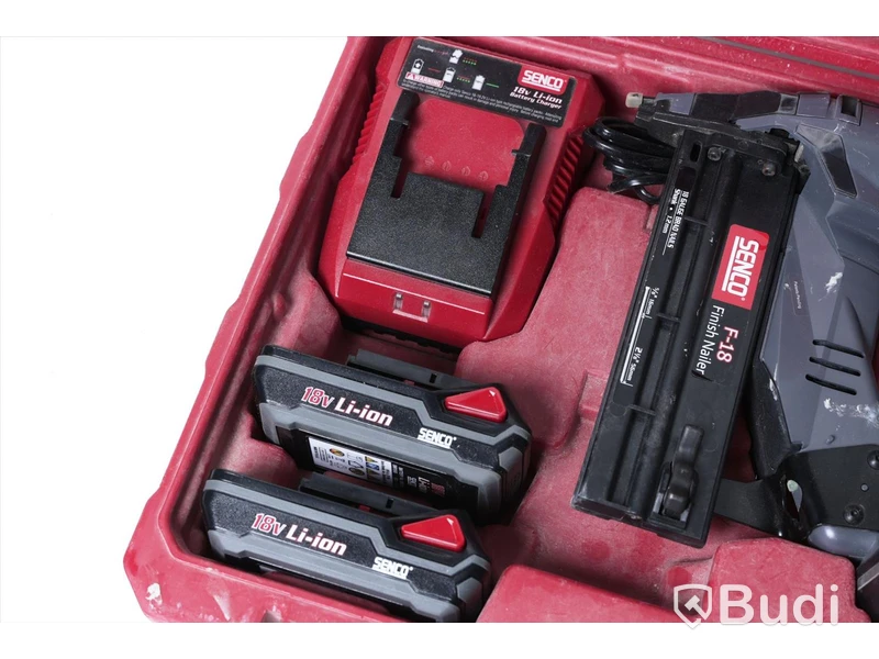 Dyckertpistol - Senco Fusion F18 med 3st batterier, laddare och förvaringslåda.