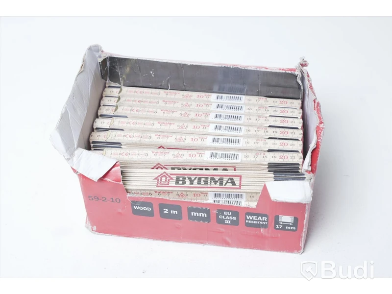 Kartong med tumstockar - BYGMA 2m