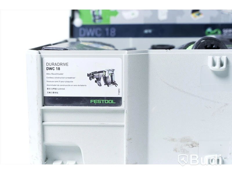Skruvautomat - Festool DWC 18-4500 med 2st batterier, laddare och förvaringslåda.