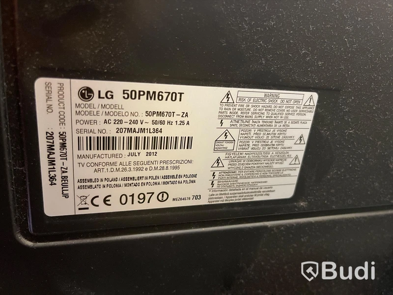 TV LG50PM670T
