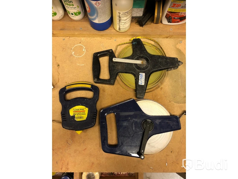 2 st Mätband stål och 1 st i plast