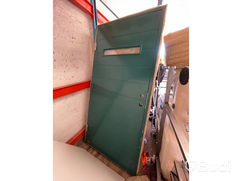 Dörr med karm NorDan, grön 100x109 cm