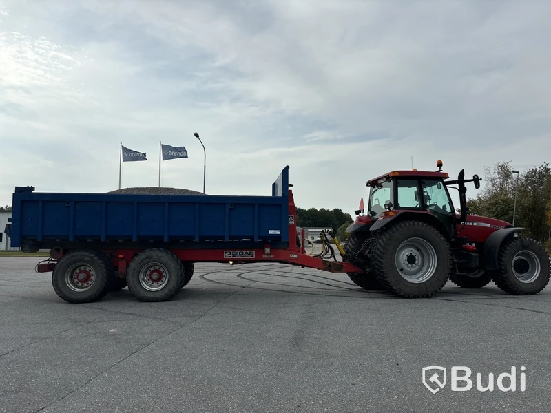 Traktor Case MXM 155 |2295h | 2005 & lastväxlarvagn med flak Bigab 15-19 | 2007