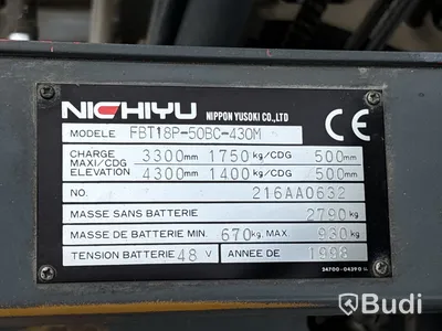 Motviktstruck Nichiyu FBT18P | 1140h | 1998