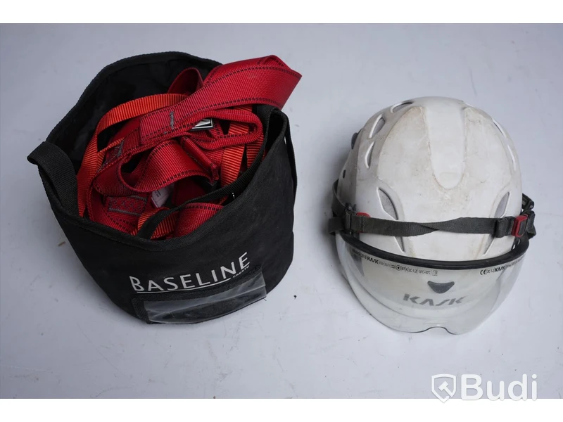 Fallskyddssele inkl. lina och hjälm - Baseline och Kask.