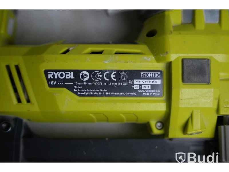 Spikpistol - RYOBI R18N18G ink batteri och batteriladdare