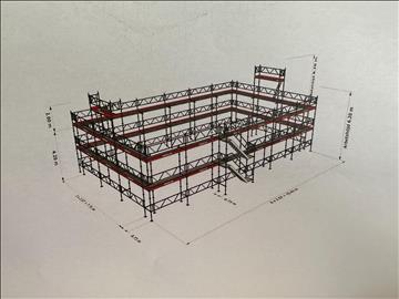 Altrad Assco Byggställning 354m2 - Modul Stål, inkl trappor