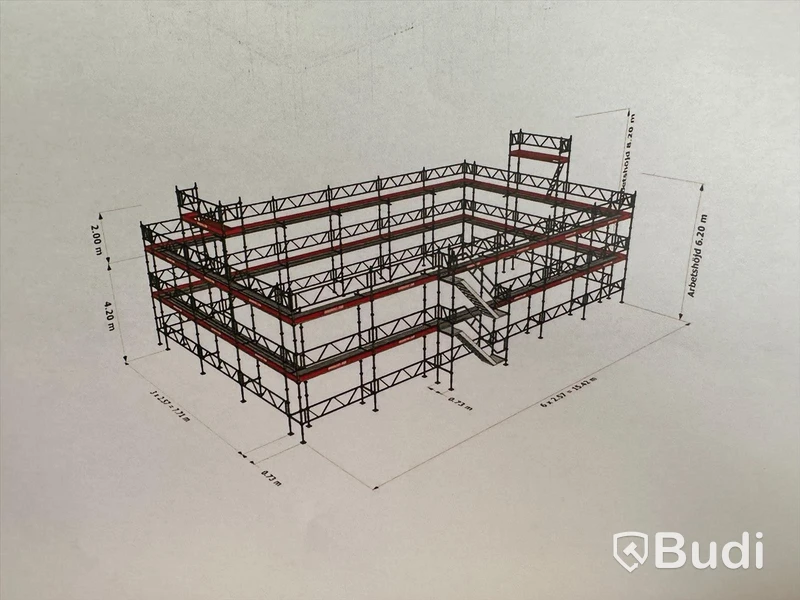 Altrad Assco Byggställning 354m2 - Modul Stål, inkl trappor