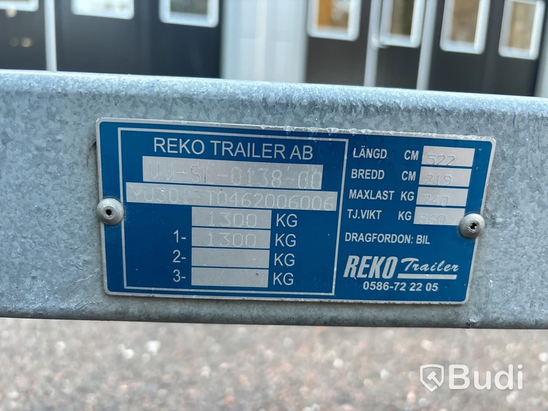 Bromsat skåpsläp Rekotrailer | 1300 kg | 2006