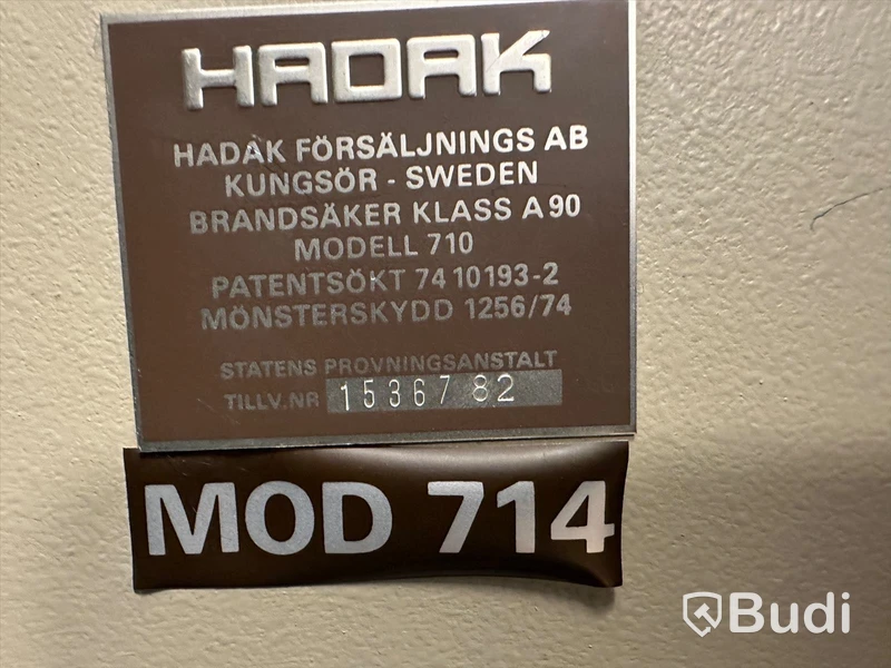 HADAK Säkerhetsskåp / Brandskåp modell 714 brandklass A90