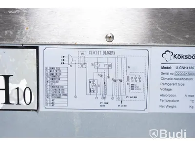 Grillkylbänk - Köksbörsen U-GNH4180TN, 8 lådor