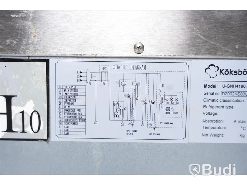 Grillkylbänk - Köksbörsen U-GNH4180TN, 8 lådor