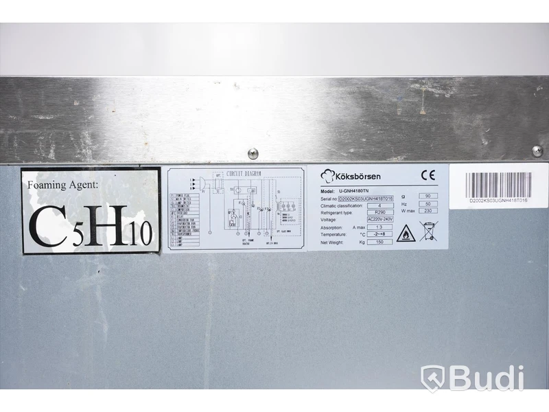Grillkylbänk - Köksbörsen U-GNH4180TN, 8 lådor