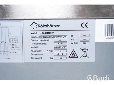 Grillkylbänk - Köksbörsen U-GNH4180TN, 8 lådor